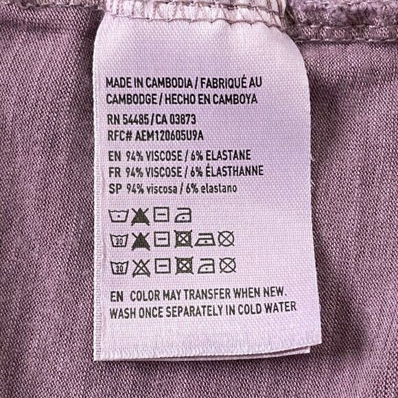 AEO American Eagle Womens size Small Off Shoulder 3/4 Sleeve Knit Top Lavender - Picture 6 of 9